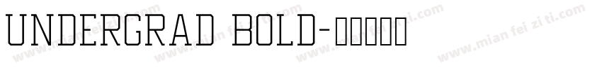 Undergrad Bold字体转换